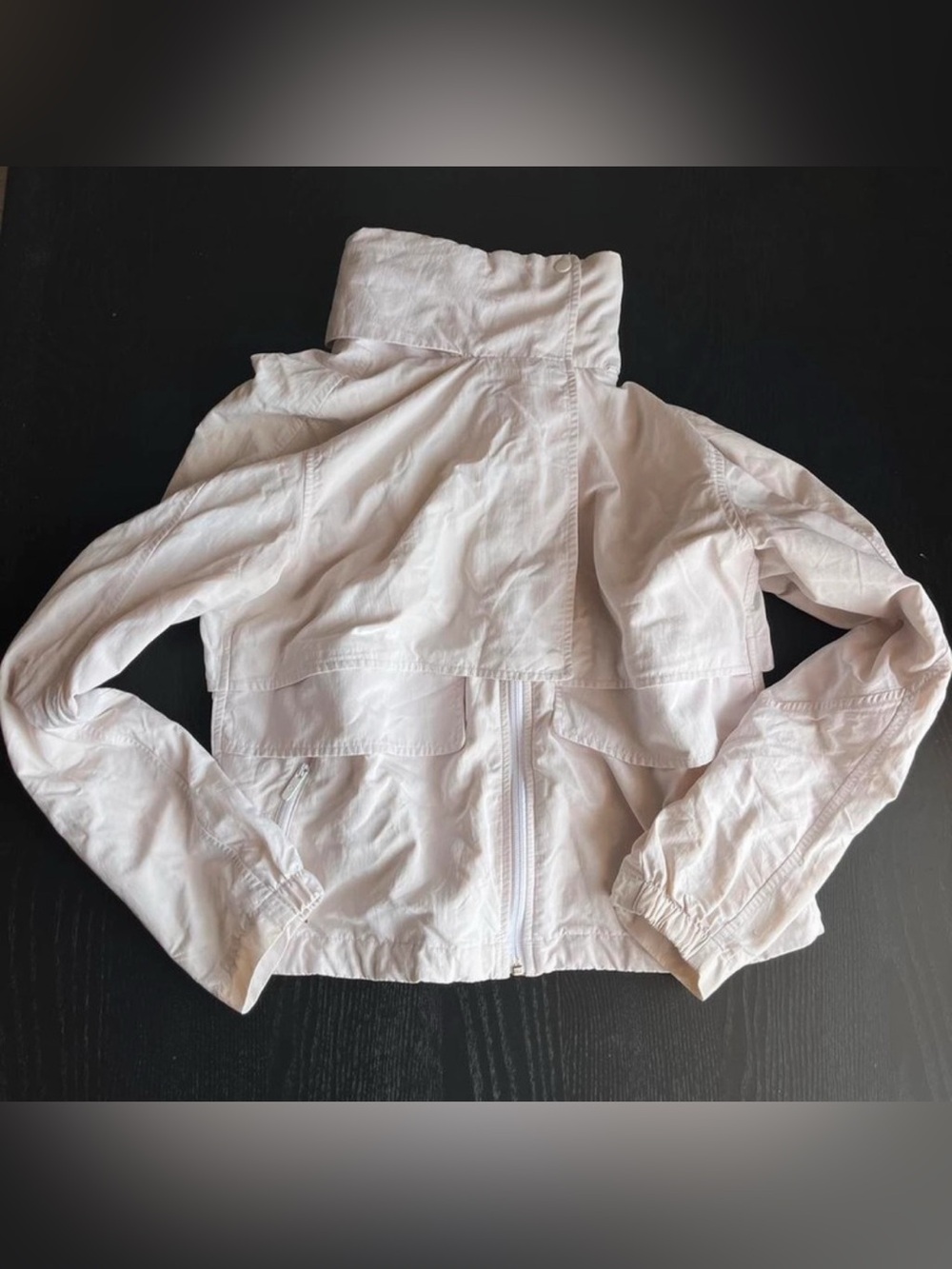 Lululemon waterproof hooded white jacket